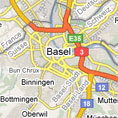 Map of Basel